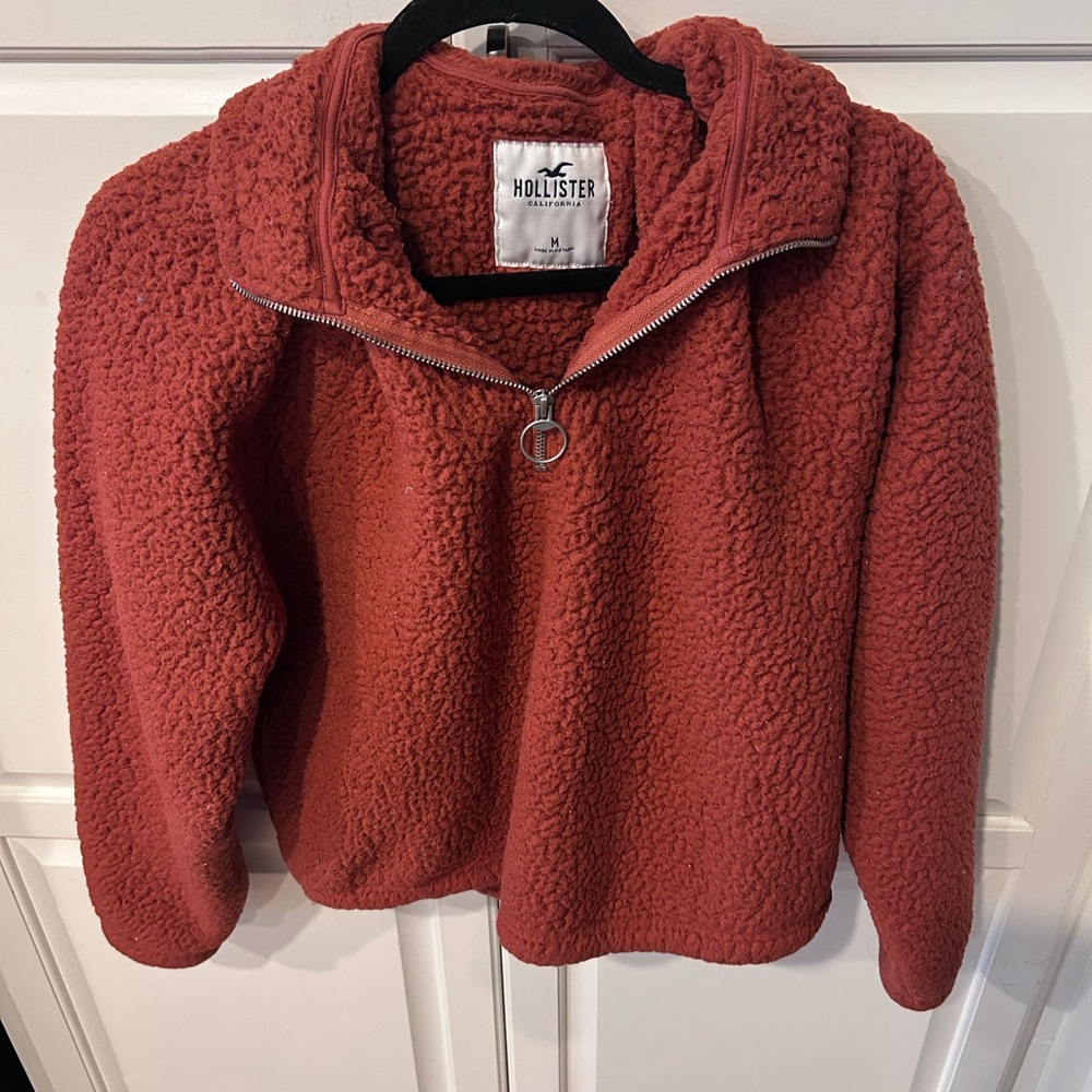 Hollister Warm Red Fleece Jacket